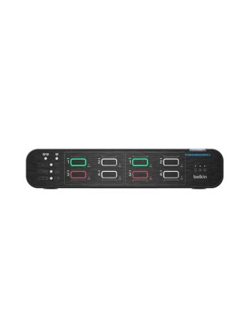Belkin 4:2 DisplayPort MultiClave Secure KVM with CAC - Black