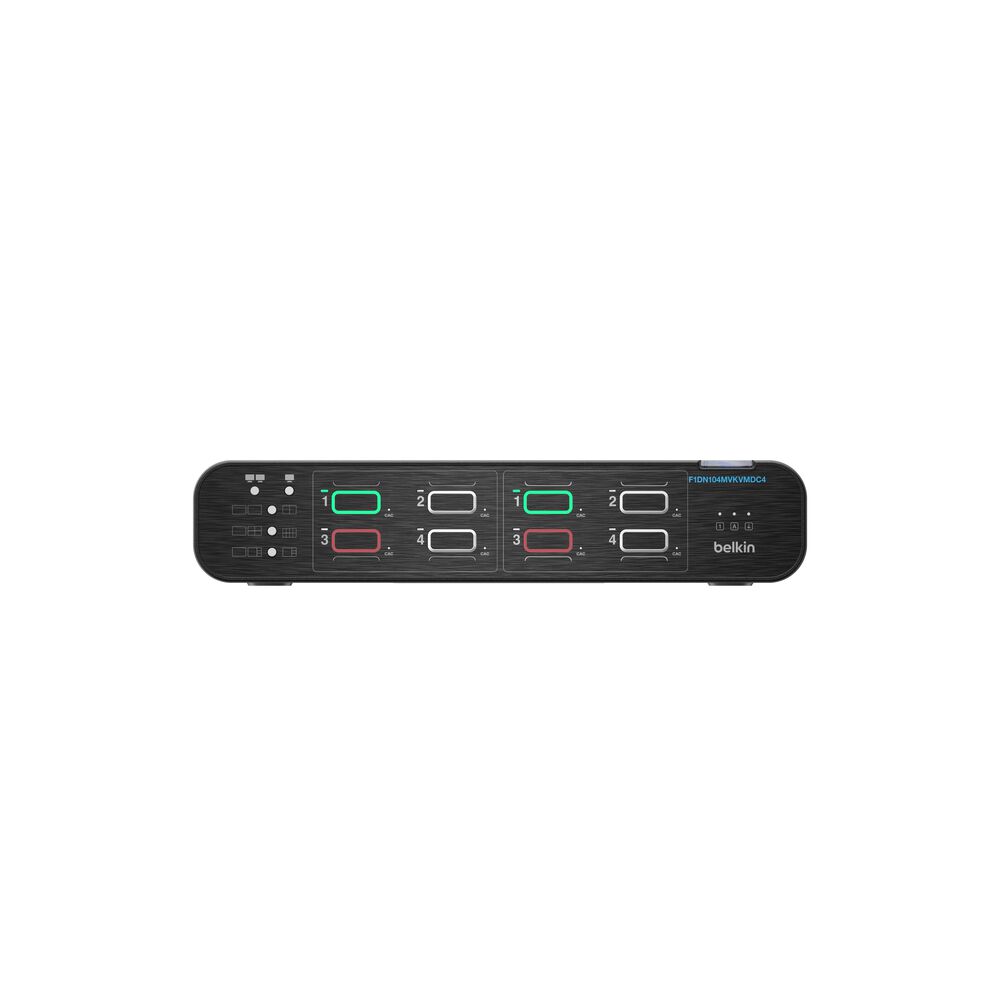 Belkin 4:2 DisplayPort MultiClave Secure KVM with CAC - Black