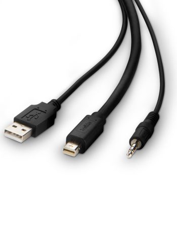 Belkin TAA MDP to DP/USB/AUD CBL, MDP M/DP M; USB A/B,6' - Black, 6.0 feet