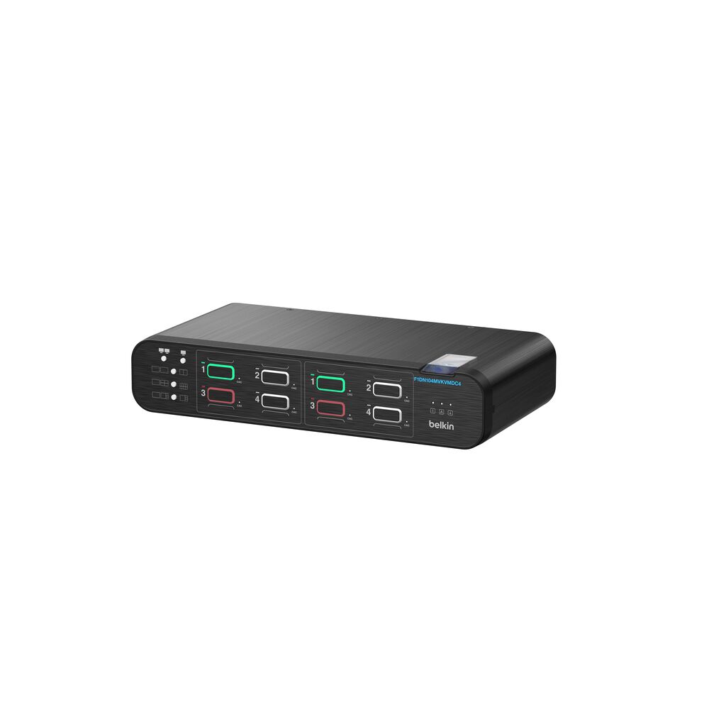 Belkin 4:2 DisplayPort MultiClave Secure KVM with CAC - Black - Image 3