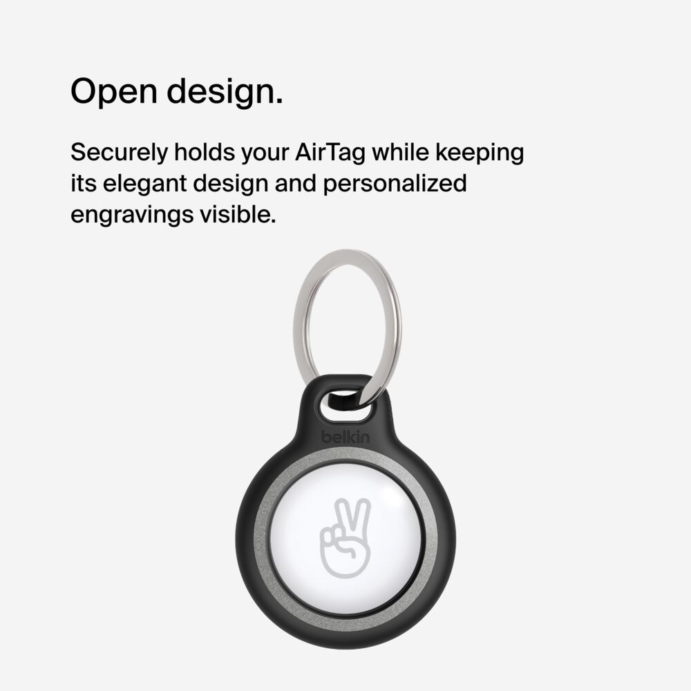 Belkin Reflective Secure Holder with Key Ring for Apple AirTag - Black - Image 6