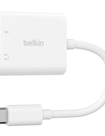 Belkin 3.5mm Audio + USB-C Charge Adapter - White