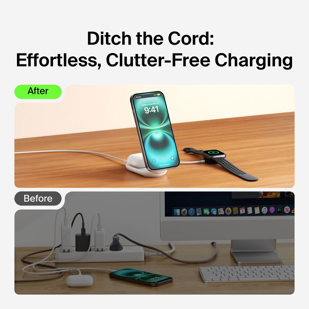 Belkin 2-in-1 Foldable Magnetic Charger with Qi2 25W - Image 6