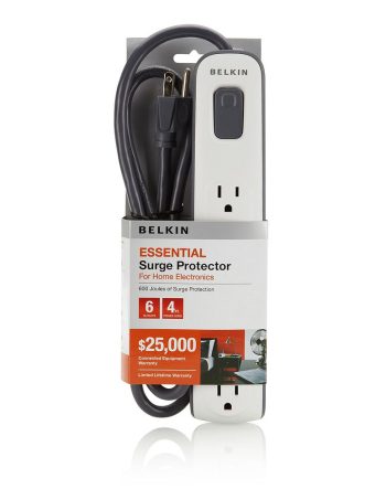 Belkin 6-outlet Surge Protector with 4ft Power Cord - 4.0 feet, us