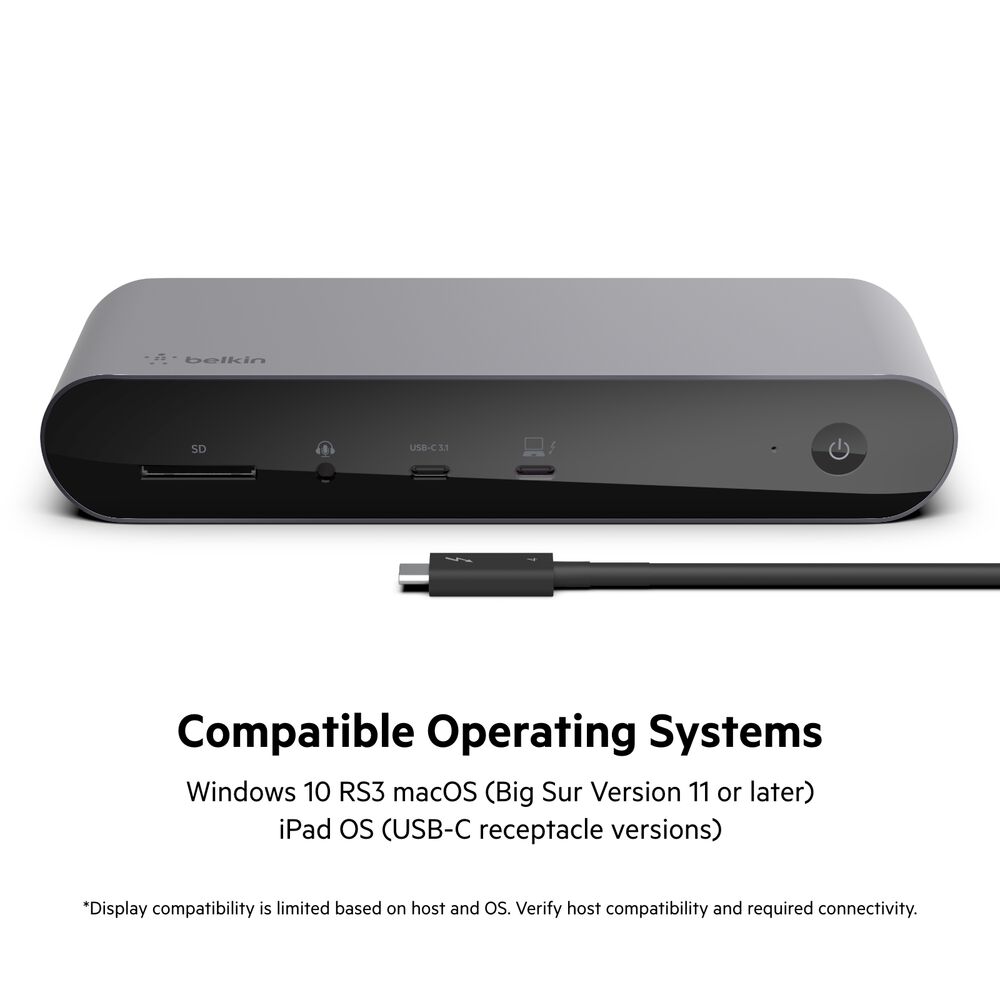 Belkin Pro Thunderbolt 4 Dock - Space Gray - Image 6