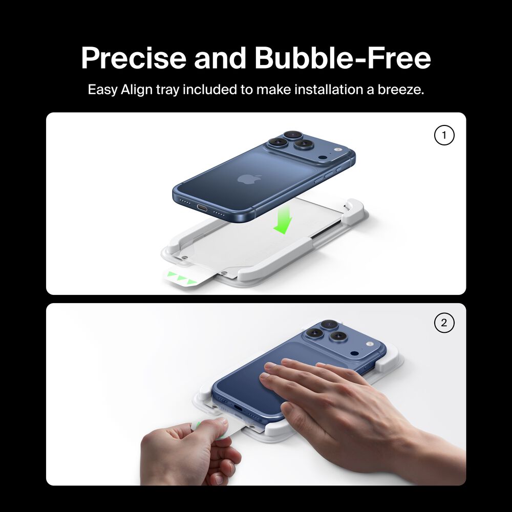 Belkin UltraGlass 2 Screen Protector for iPhone 17 Pro Max - Image 8