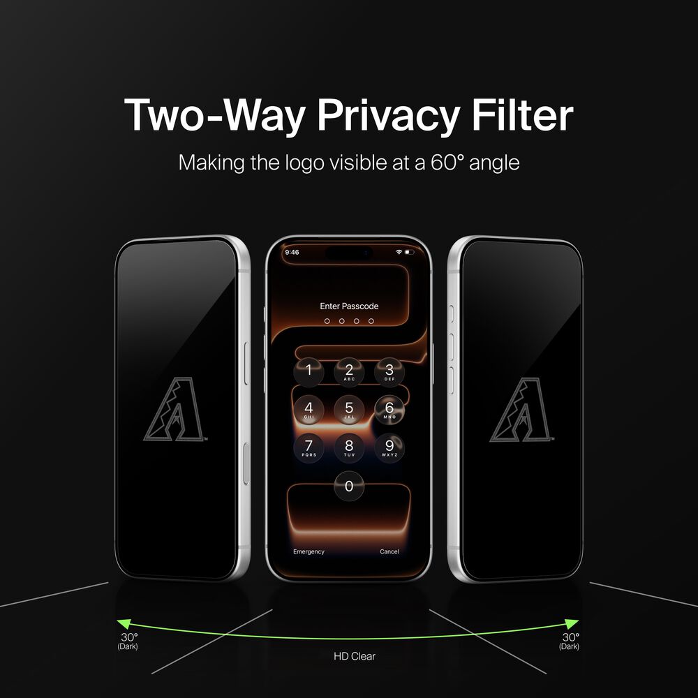 Belkin Arizona Diamondbacks Custom Glass Screen Protector - iPhone Air, Privacy - Image 3