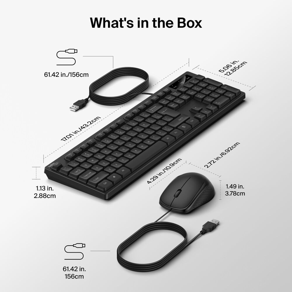 Belkin Wired Keyboard and Mouse Combo - Black - Image 7