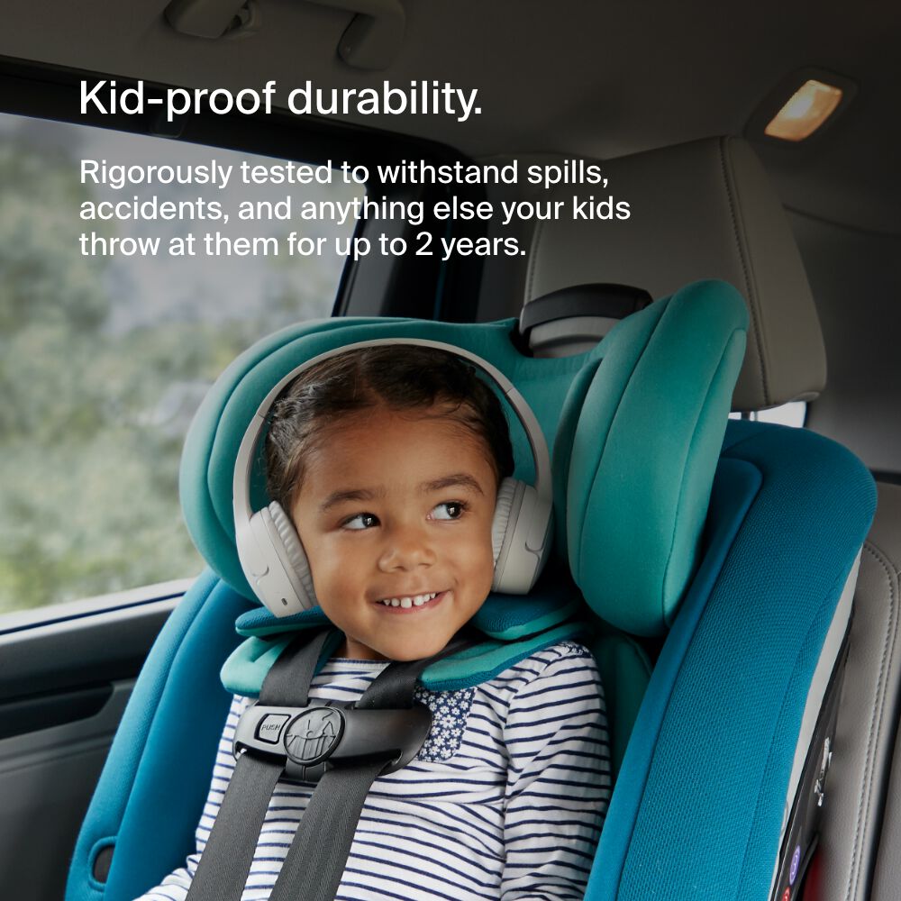 Belkin Wireless On-Ear Headphones for Kids - White, USB-C Cable - Image 3