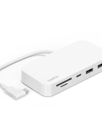 Belkin USB-C 6-in-1 Multiport Hub with Mount - White