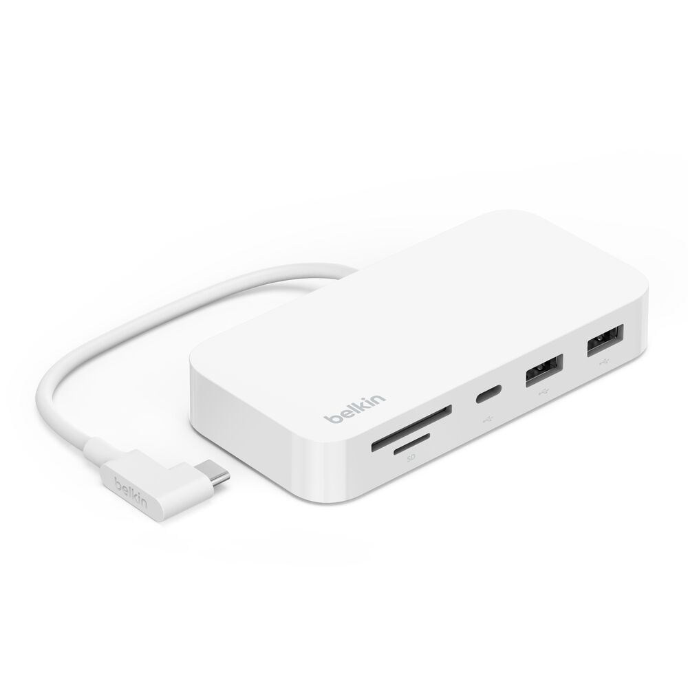 Belkin USB-C 6-in-1 Multiport Hub with Mount - White
