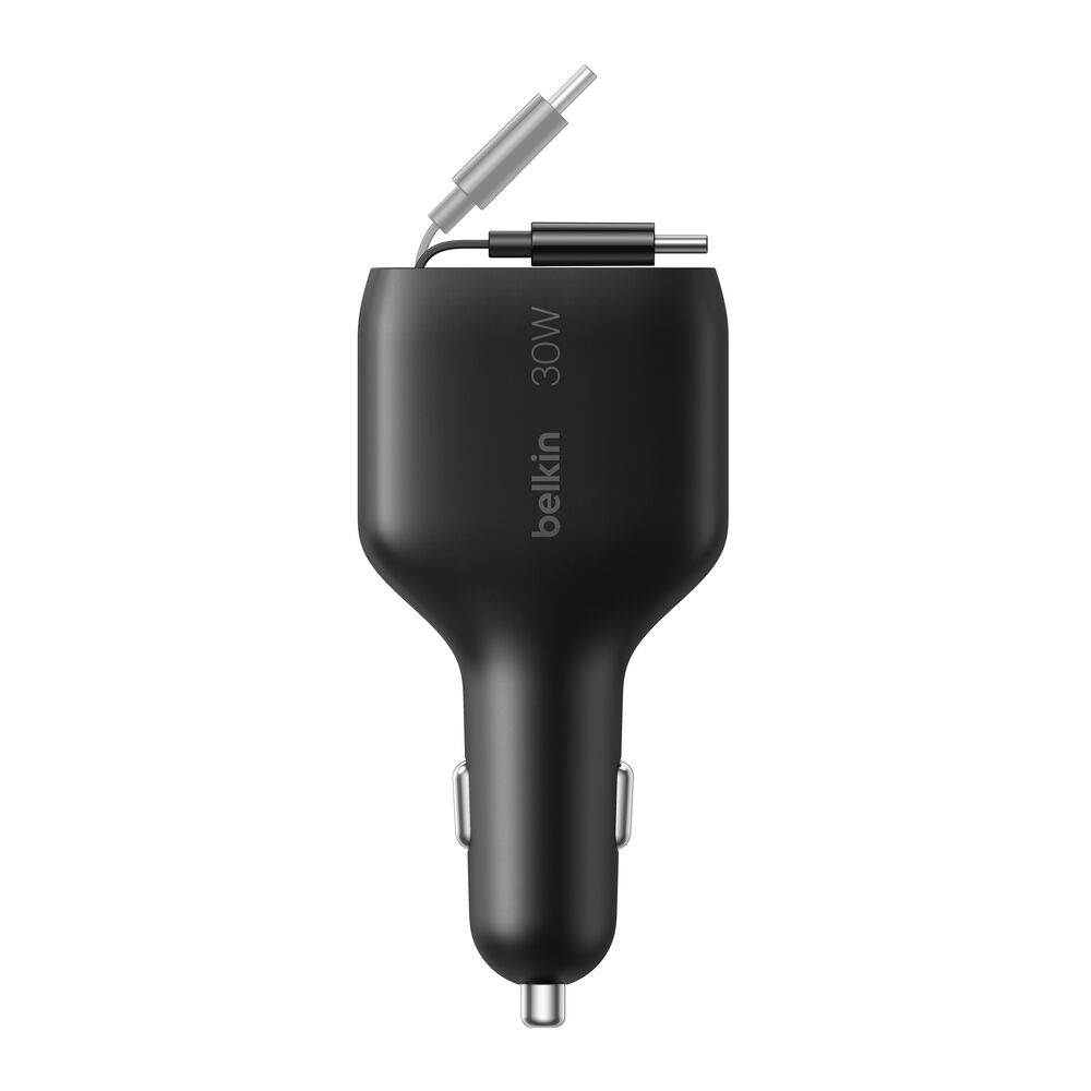 Belkin Retractable Car Charger 30W - Black - Image 9