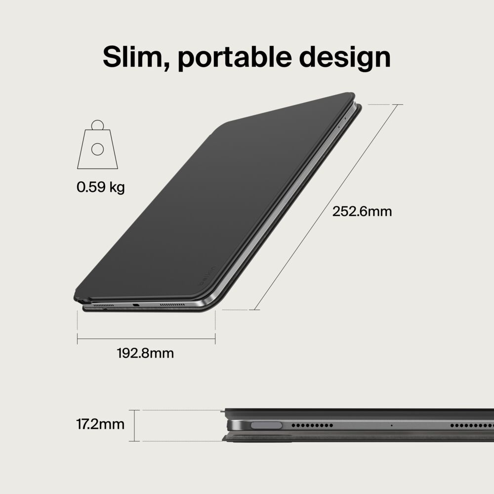 Belkin Pro Keyboard Case with Magnetic Stand for iPad 10.9" (10th Gen) / iPad 11" (A16) - Black - Image 7