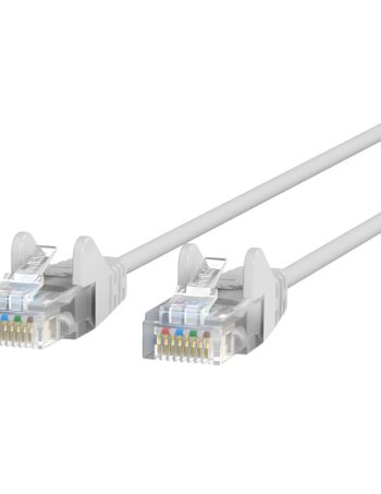 Belkin CAT6 Slim Gigabit Snagless UTP Ethernet Cable - White, 1 ft