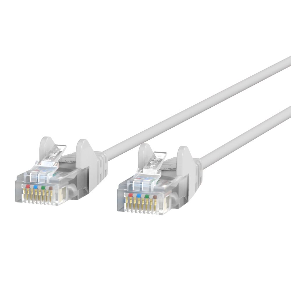 Belkin CAT6 Slim Gigabit Snagless UTP Ethernet Cable - White, 1 ft