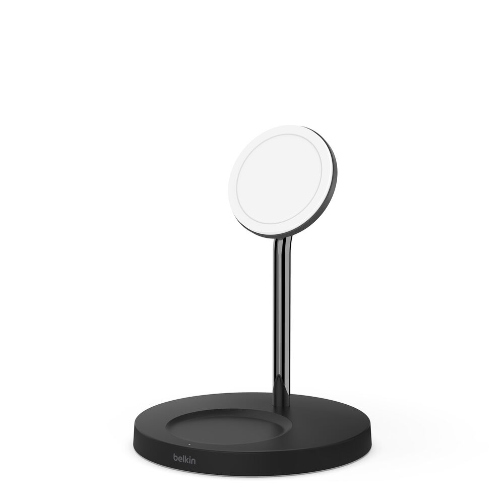 Belkin 2-in-1 Wireless Charger Stand with Official MagSafe Charging 15W (Certified Refurbished) - Black - Image 2