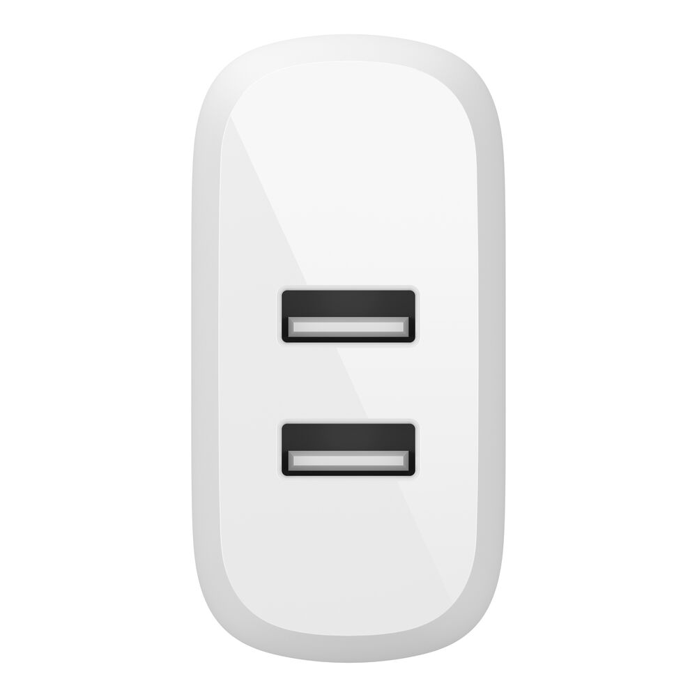 Belkin Dual USB-A Wall Charger 24W - White, dq - Image 2