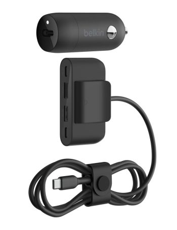 Belkin 30W USB-C Car Charger + 4-port USB power extender - 4-Port Power Extender