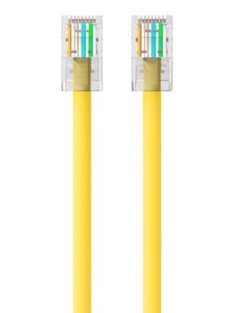 Belkin CAT6 Ethernet Patch Cable, RJ45, M/M - Yellow, 7 ft
