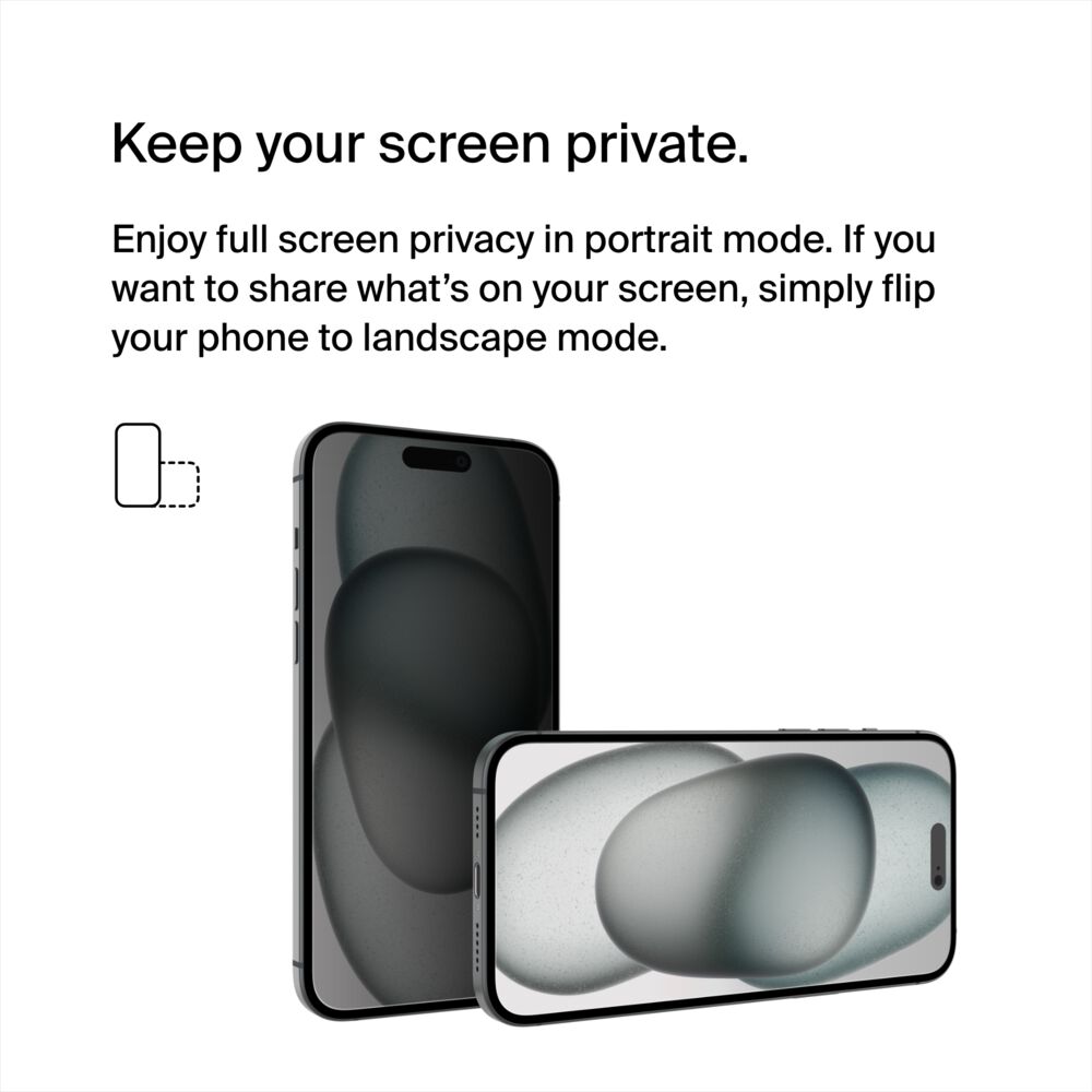 Belkin TemperedGlass Privacy Treated Screen Protector for iPhone 16 Plus / iPhone 15 Plus / iPhone 14 Pro Max - Image 7