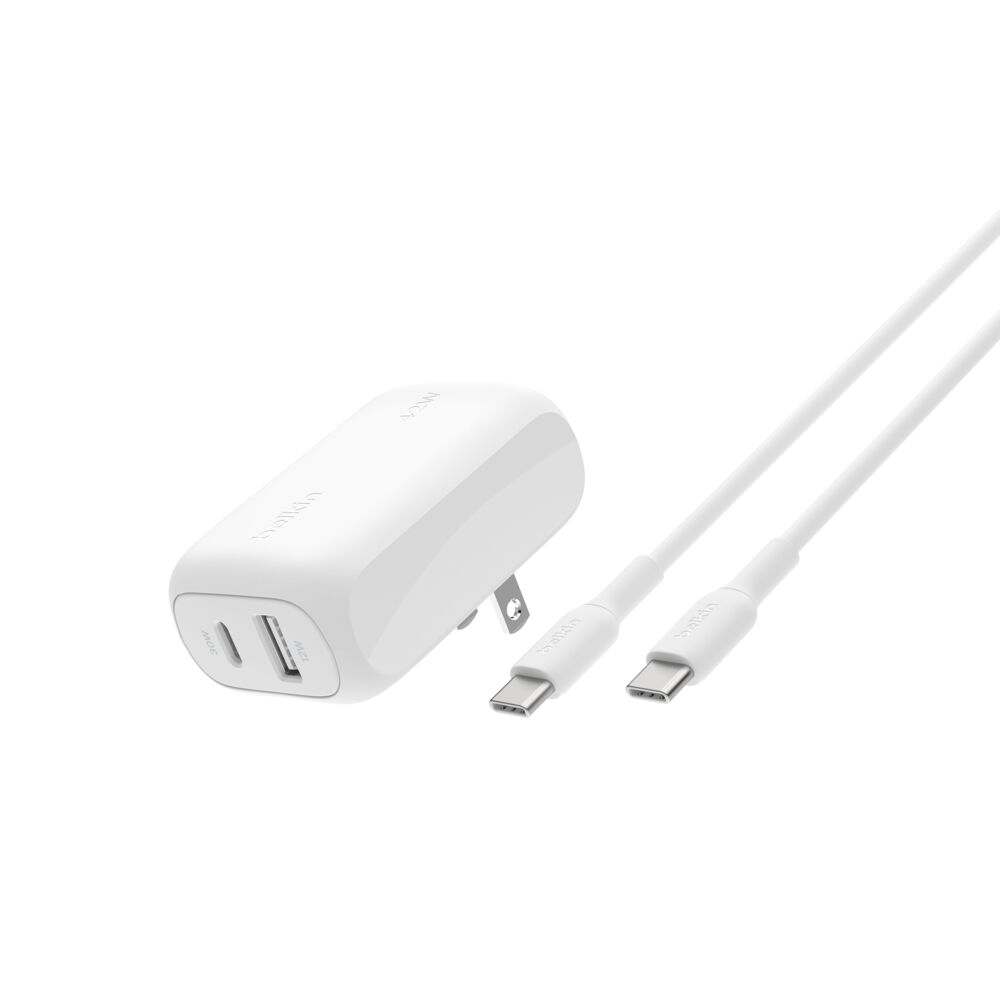 Belkin Dual Wall Charger 42W - USB-C to USB-C Cable, dq variant