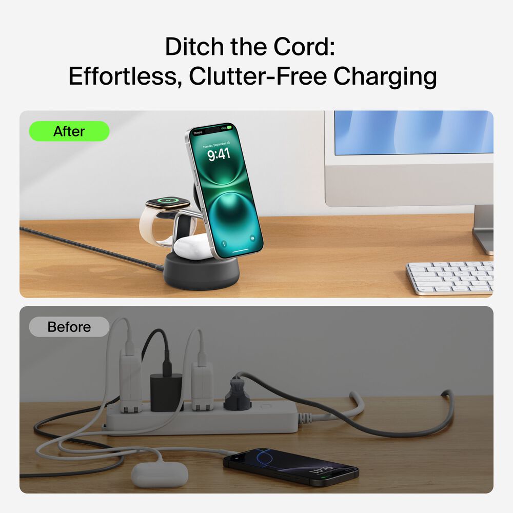 Belkin 3-in-1 Magnetic Charging Dock with Qi2 25W - Image 6