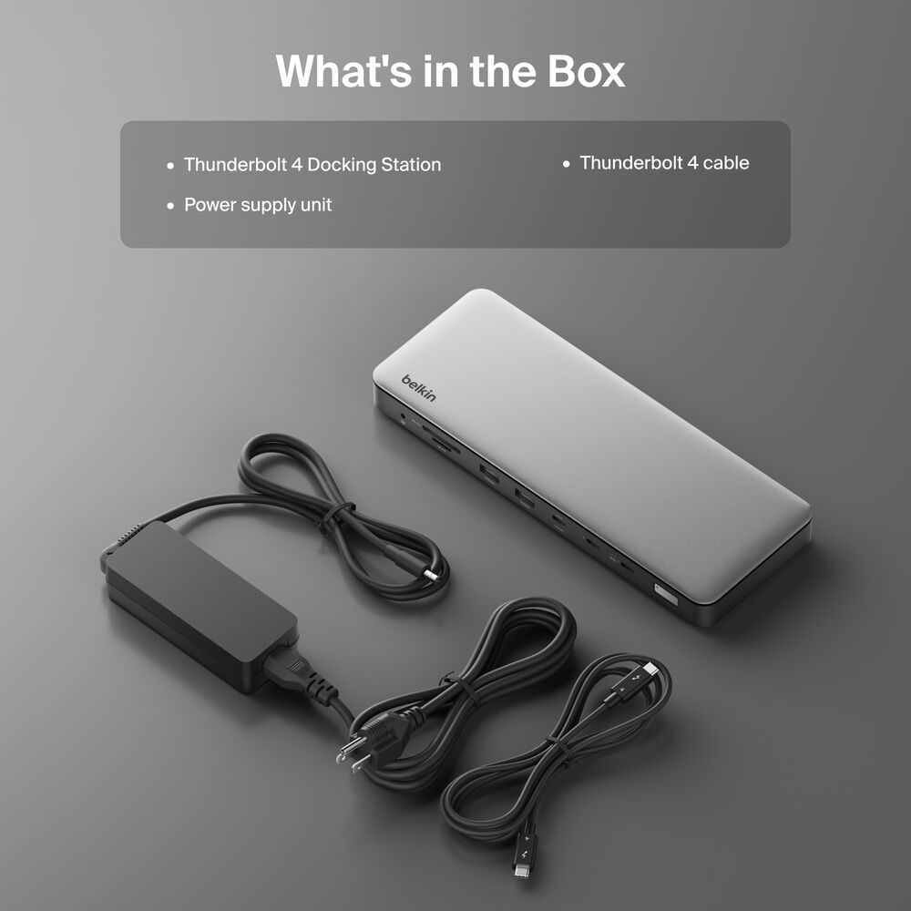 Belkin Thunderbolt 4 Dock - Gray - Image 10