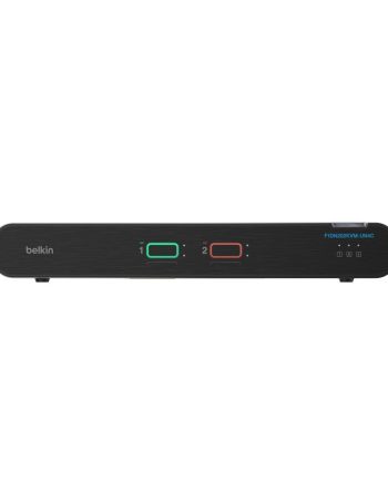 Belkin IsoClave RED/BLACK Secure KVM Switch, 2-Port Dual Head