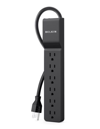 Belkin 6-Outlet Home/Office Surge Protector, 4 ft. Cord - Black
