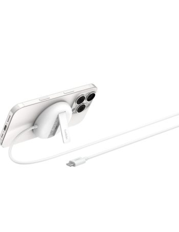Belkin Magnetic Wireless Charging Pad with Qi2 15W - White, Power Supply Not Included