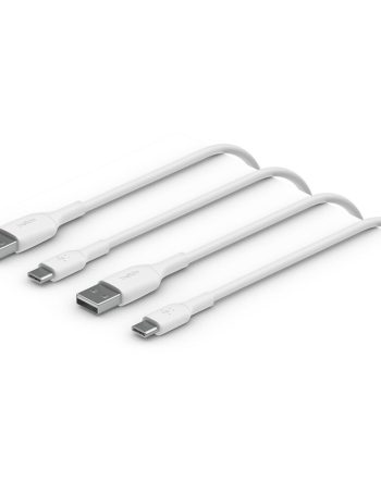 Belkin USB-C to USB-A Cable - White, 3.3 ft, 2 Pack