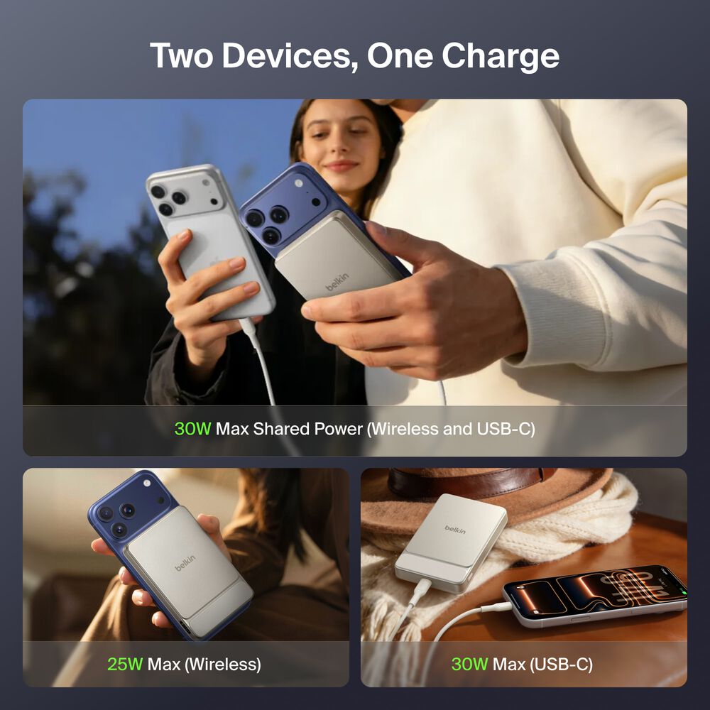 Belkin Slim Magnetic Power Bank 10K - Sand - Image 5