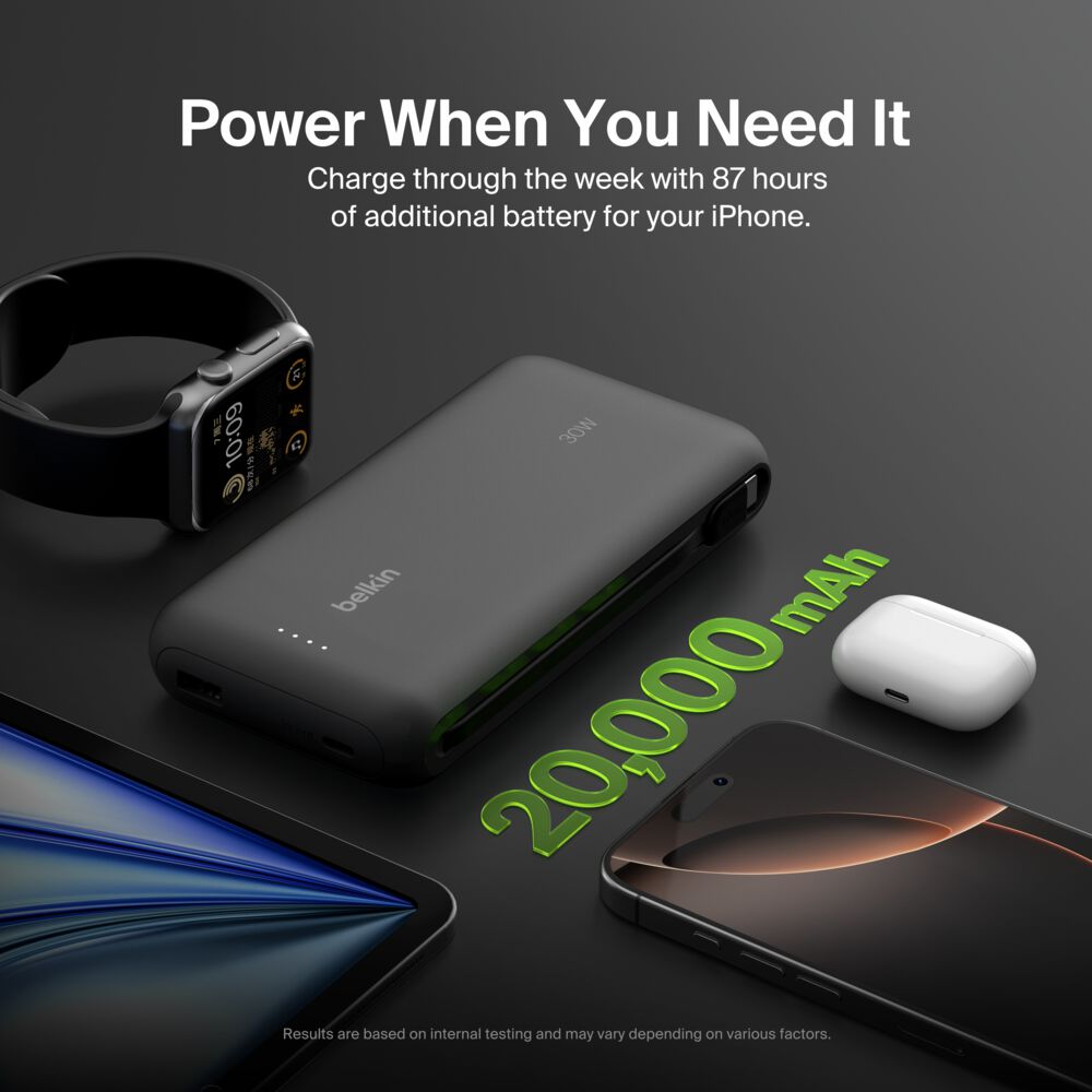 Belkin Power Bank 20K with Integrated Cable - Image 4