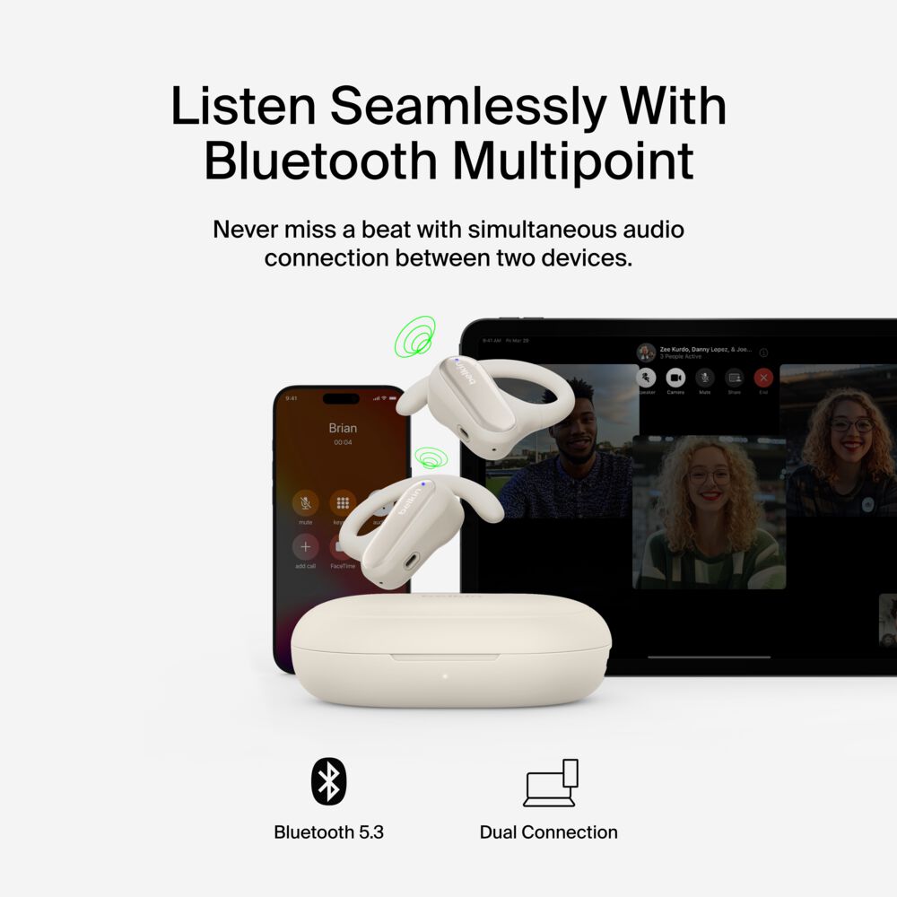 Belkin Open-Ear Wireless Earbuds - Sand - Image 10