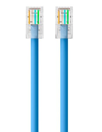 Belkin CAT6 Ethernet Patch Cable, RJ45, M/M - Blue, 1 ft