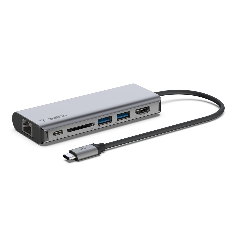Belkin USB-C 6-in-1 Multiport Adapter - Space Gray, 4K@30Hz