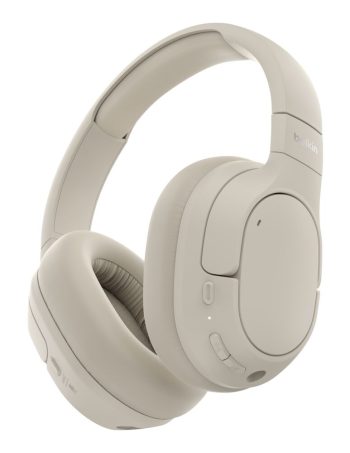Belkin Noise Cancelling Over-Ear Headphones - Sand