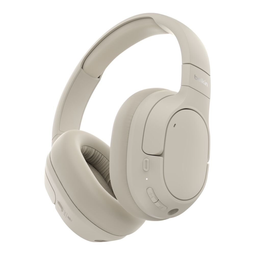 Belkin Noise Cancelling Over-Ear Headphones - Sand