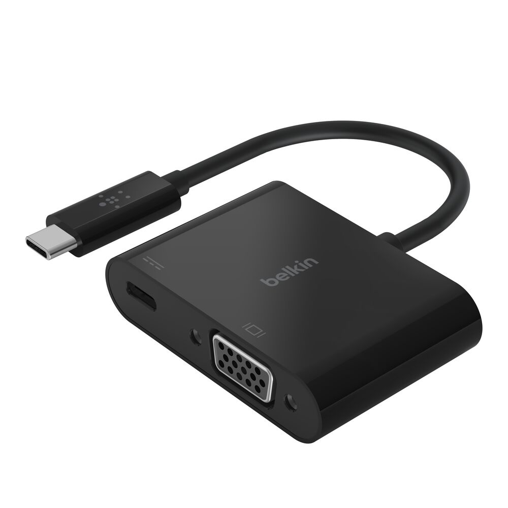 Belkin USB-C to VGA + Charge Adapter - Black