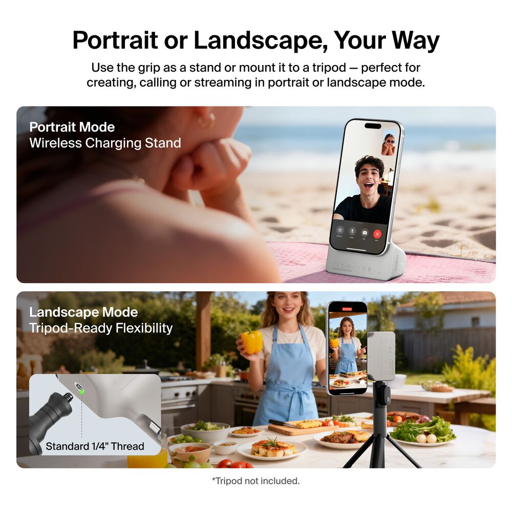 Belkin Magnetic Charging Camera Grip with Power Bank - Sand - Image 6