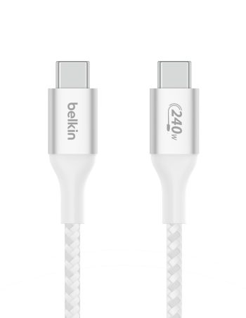 Belkin USB-C to USB-C Cable 240W - White, 3.3 ft