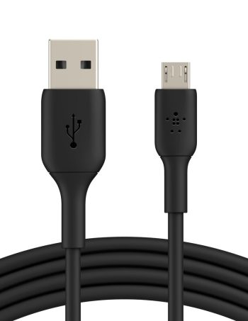 Belkin USB-A to Micro-USB Cable (1m / 3.3ft, White) - Black, 3.3 ft
