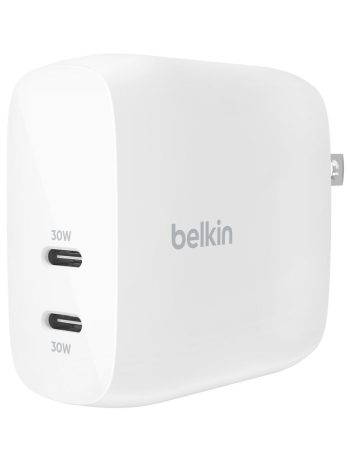 Belkin Dual USB-C Charger with PPS 60W - White, dq variant