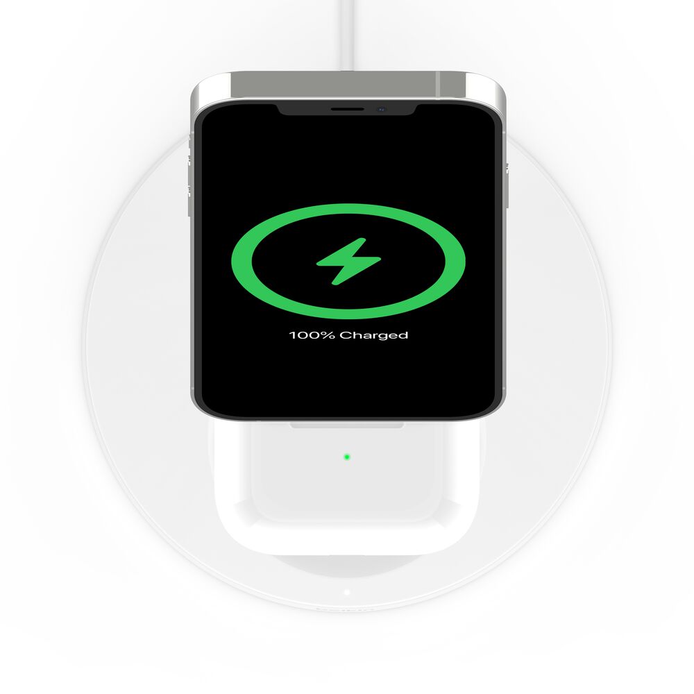 Belkin 2-in-1 Wireless Charger Stand with Official MagSafe Charging 15W (Certified Refurbished) - White - Image 6