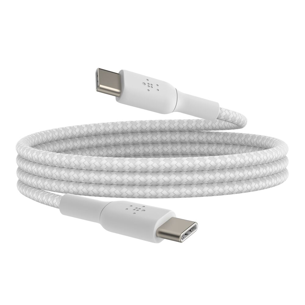 Belkin Braided USB-C to USB-C Cable (1m / 3.3ft, White) - 3.3 ft, 1 Pack - Image 11