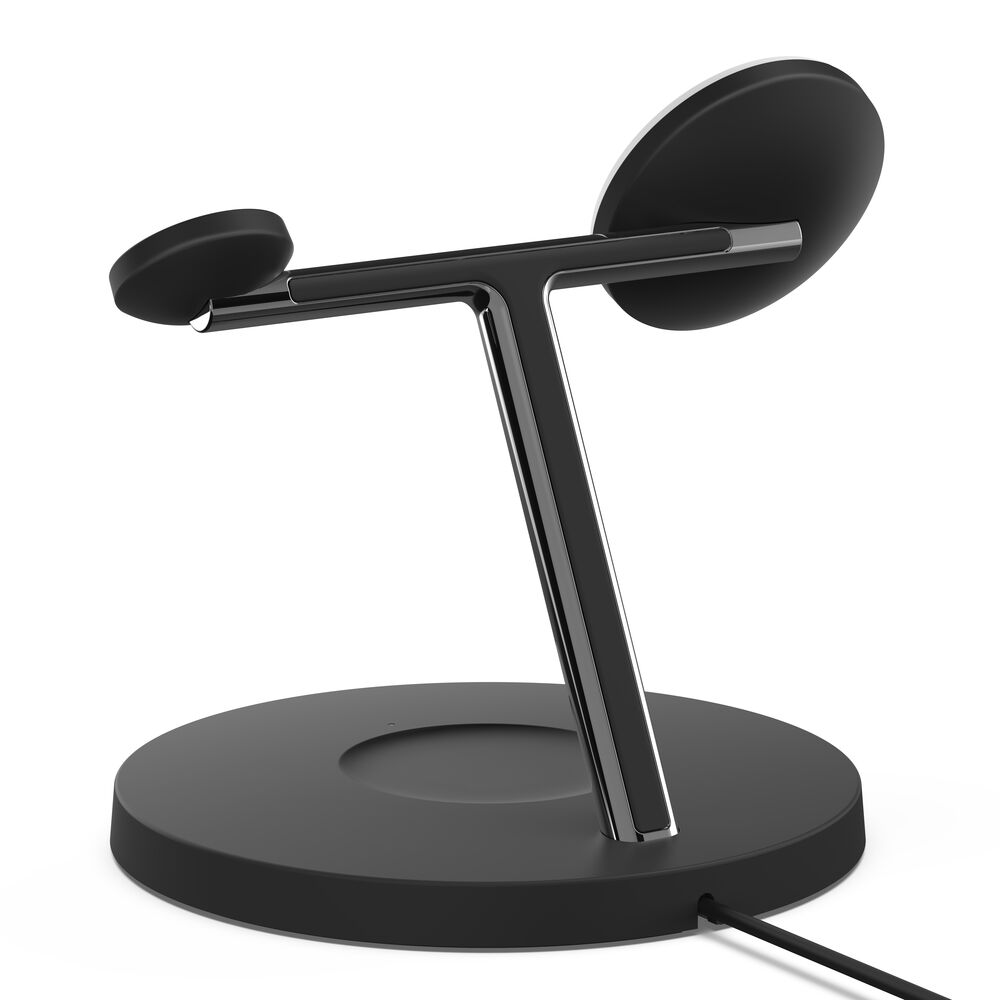 Belkin 3-in-1 Wireless Charger with Official MagSafe Charging 15W (Certified Refurbished) - Black - Image 4