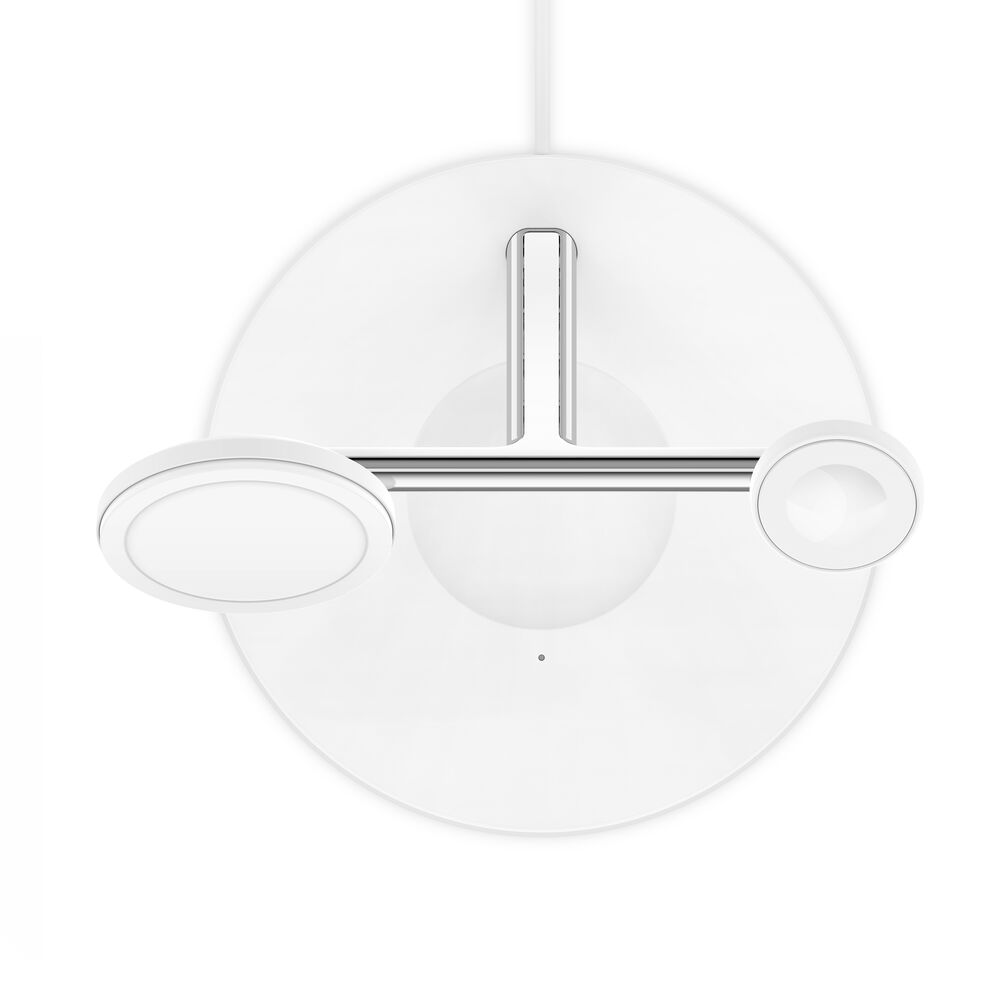 Belkin 3-in-1 Wireless Charger with MagSafe 15W (Certified Refurbished) - White - Image 9