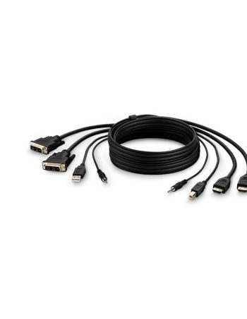 Belkin TAA 2 DVI t-to HDMI/USB/AUD CBL, VD MM; USB A/B, 10' - Black, 10.0 feet