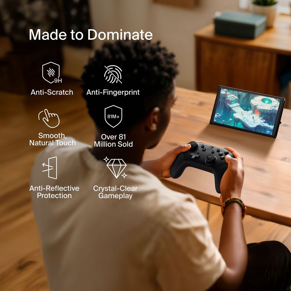 Belkin TemperedGlass Anti-Reflective Screen Protector for Nintendo Switch 2 - Clear - Image 3