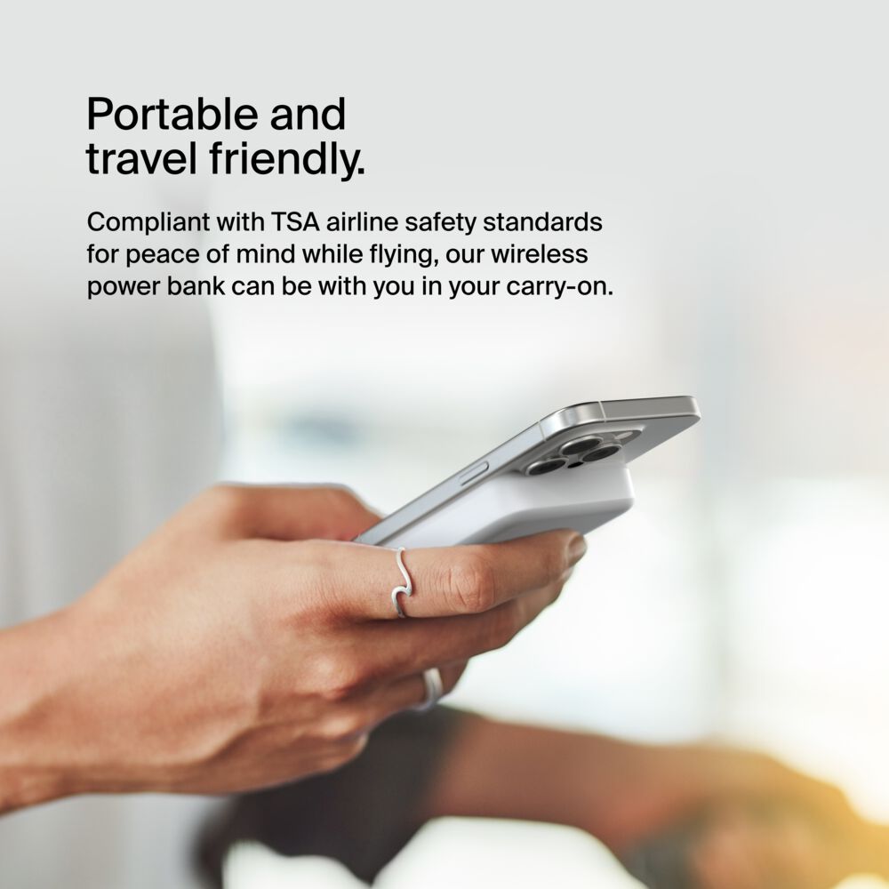 Belkin Magnetic Power Bank with Qi2 15W 8K - White - Image 4